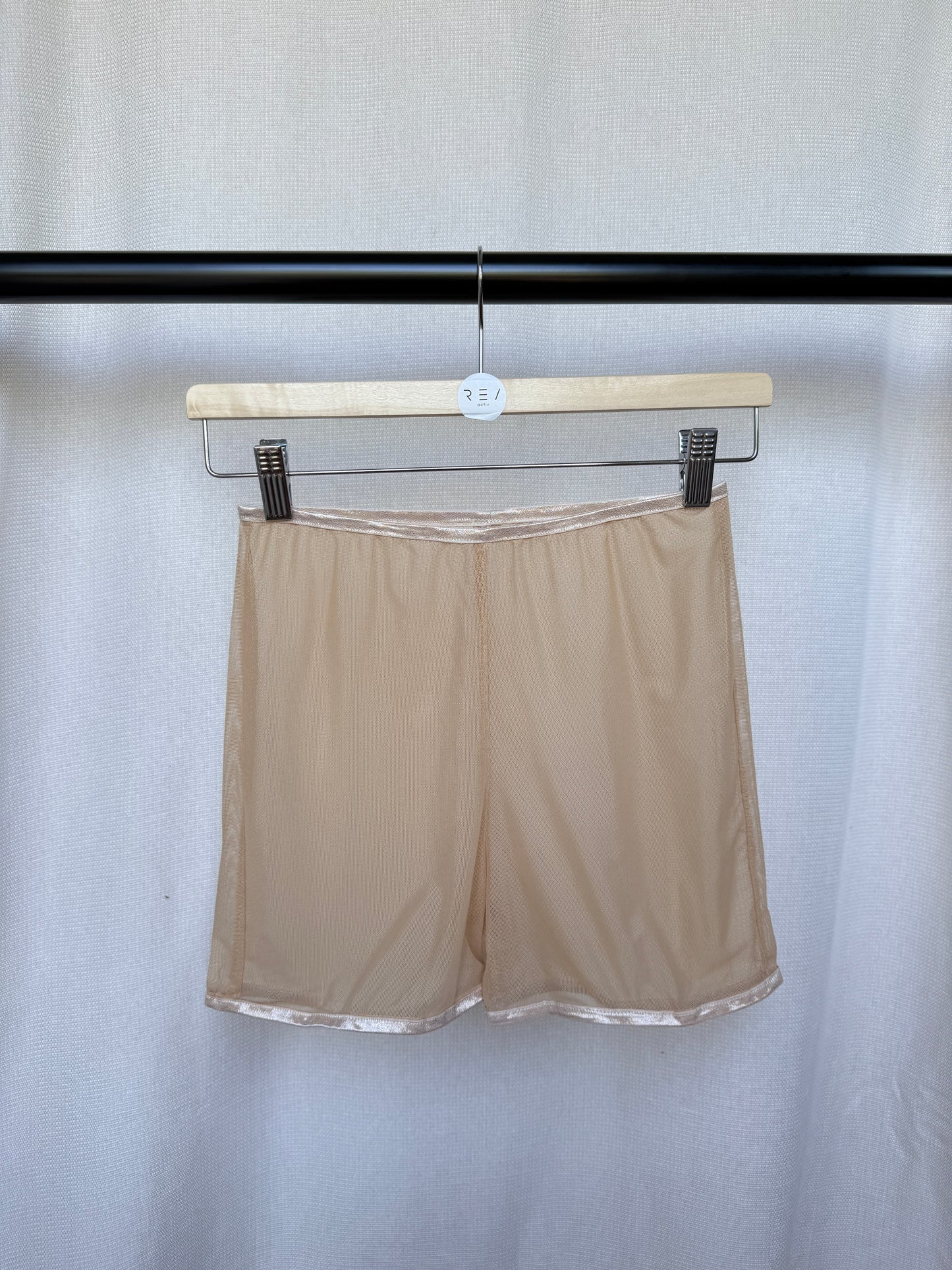 Mesh Shorts Beige