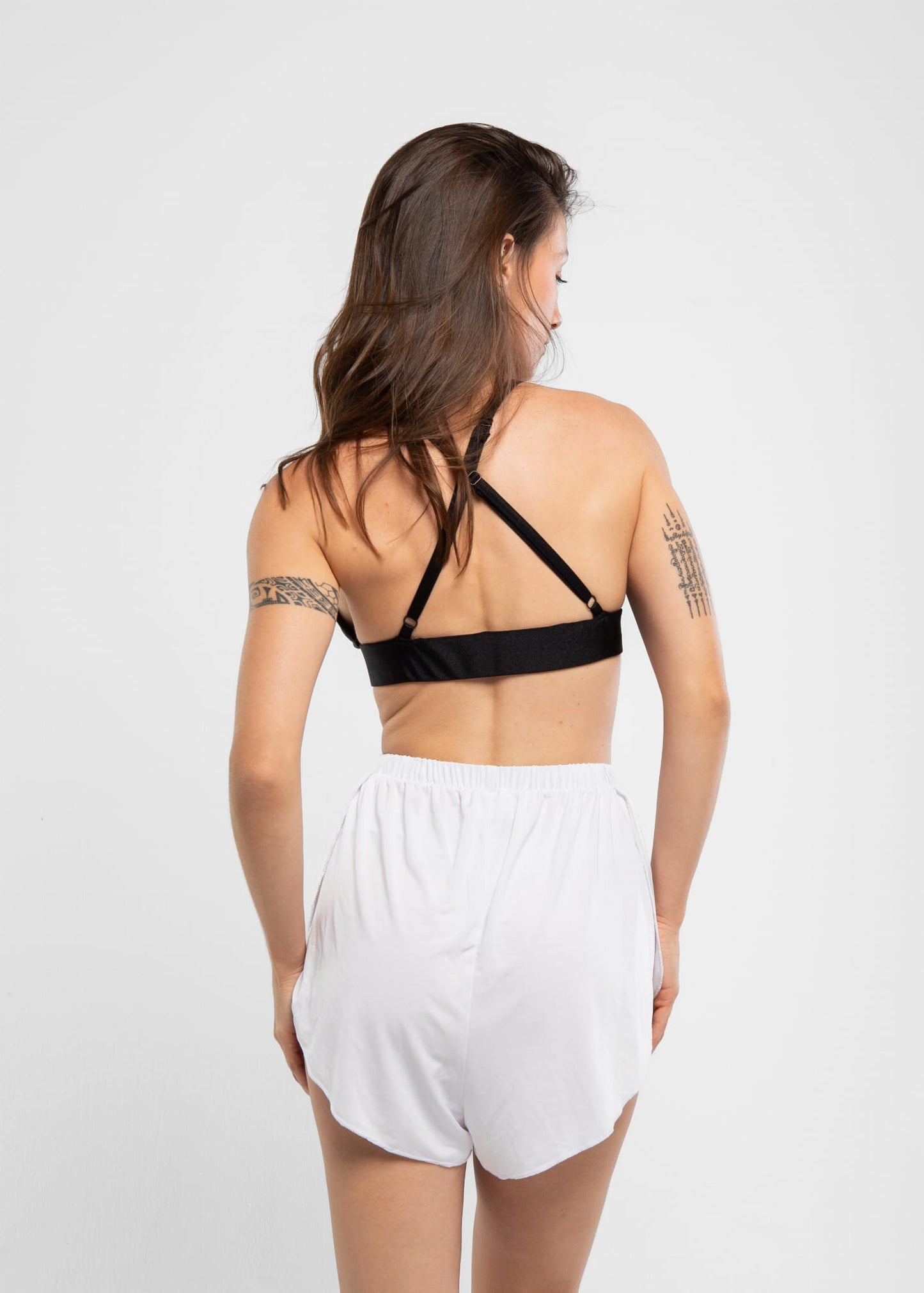 Exotic Flow White Split Shorts