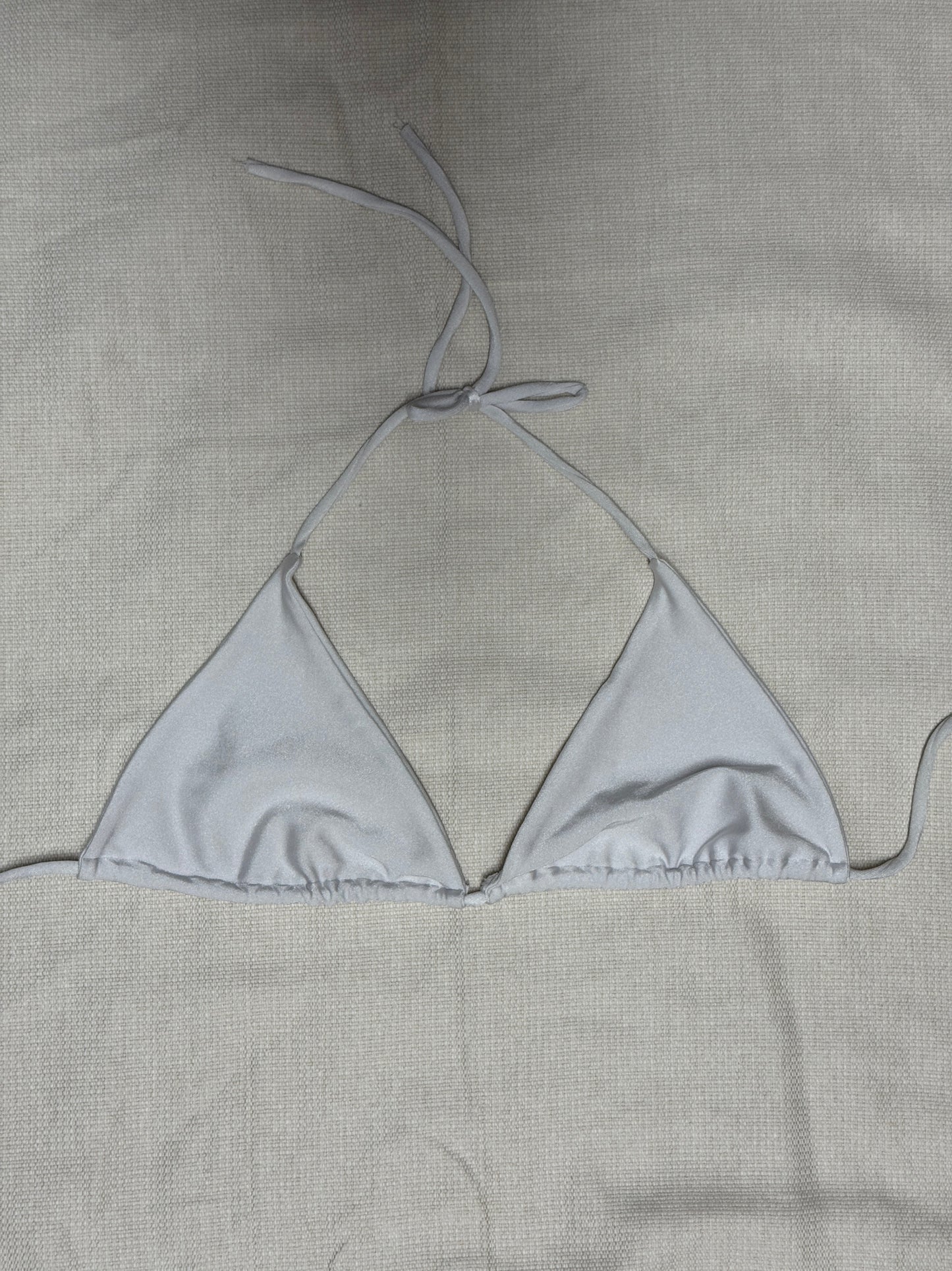 MIAMI BIKINI TOP SHINY WHITE