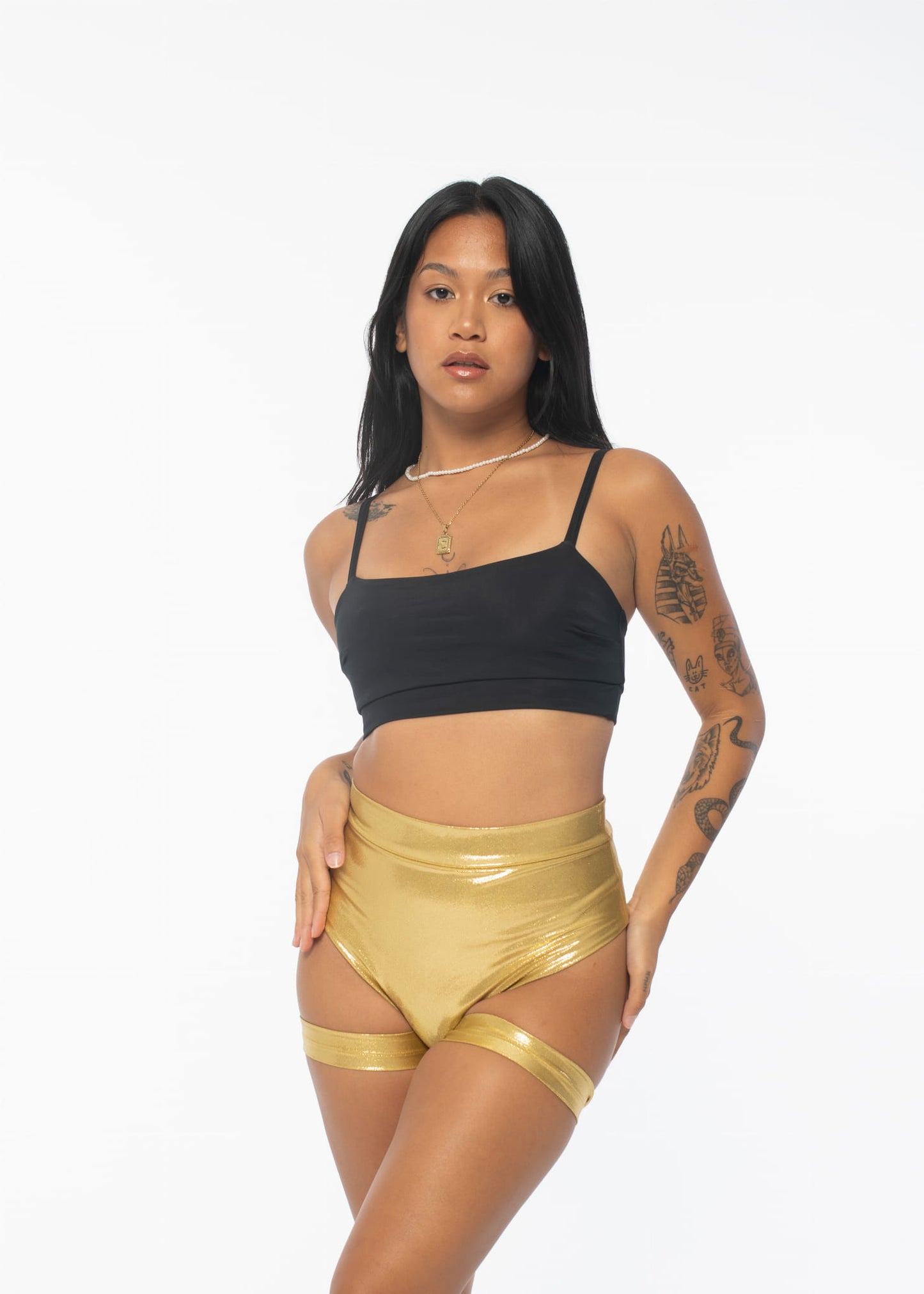 Bomb Gold Pole Dance Shorts