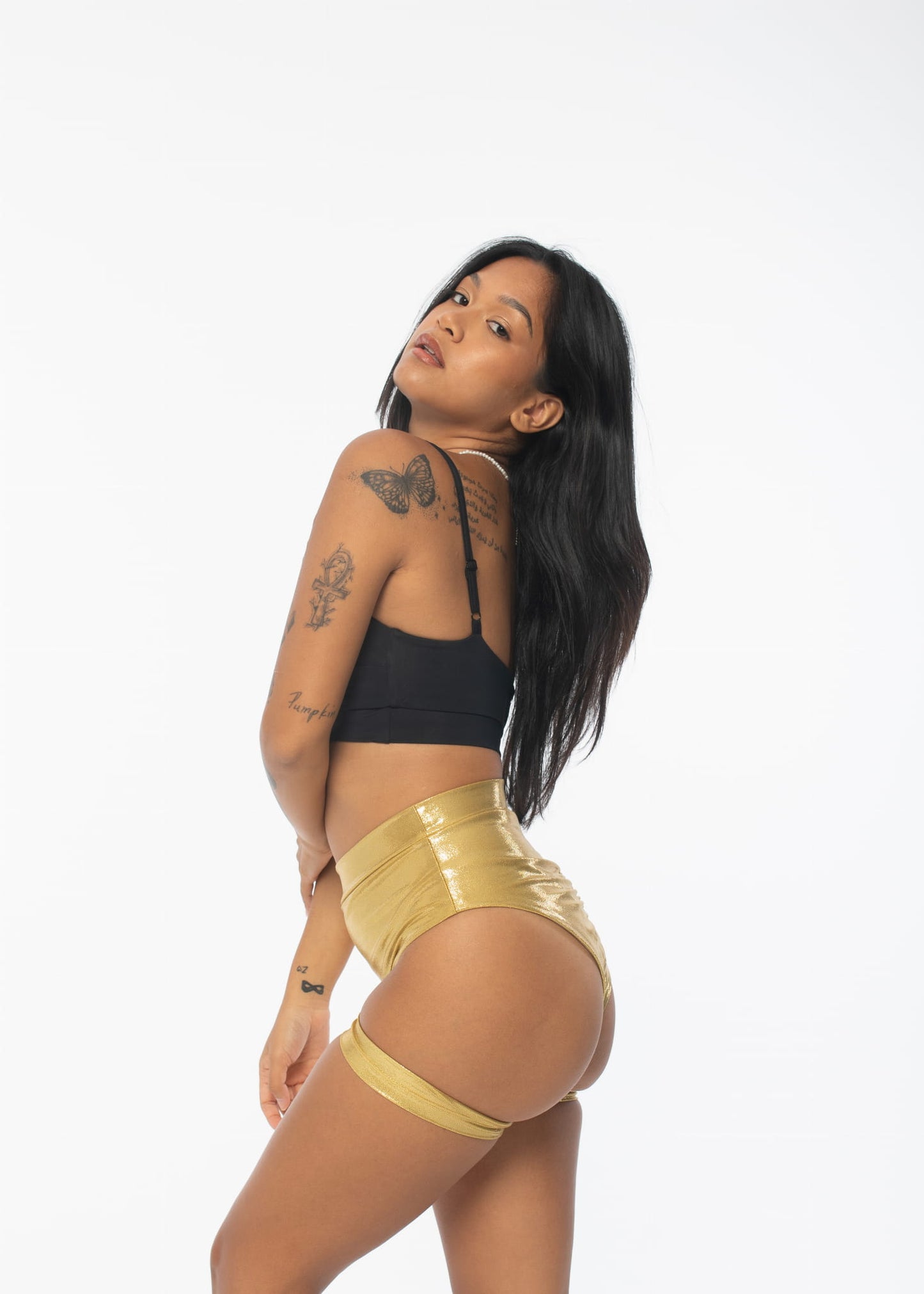 Bomb Gold Pole Dance Shorts