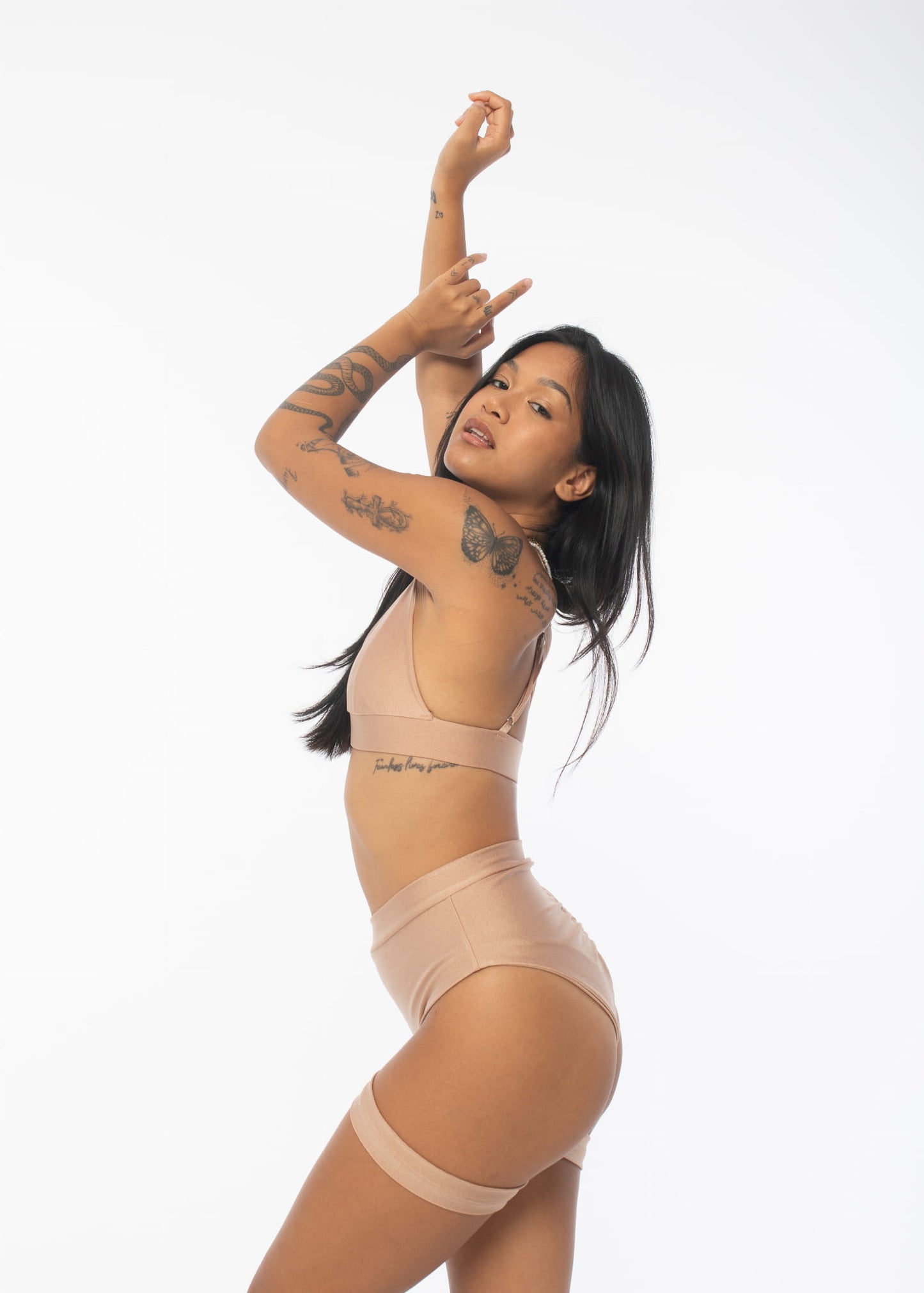 Pole Dance Bomb Shiny Nude Shorts 