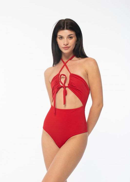 Positano Red Rose One-Piece Bodysuit
