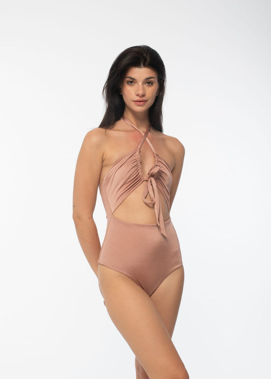Positano Toffee One-Piece Bodysuit