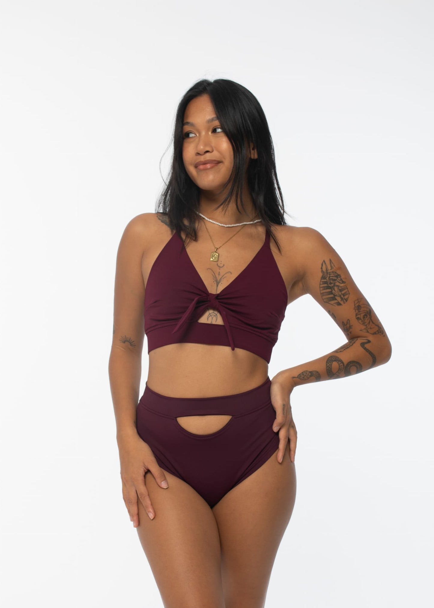 Moon Burgundy Pole Dance Costume
