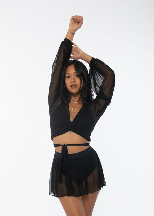 Exotic Pleasure Black Mesh Shirt