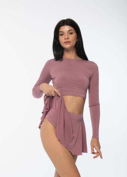 Bluzka do Tańca z Odkrytymi Plecami Twist Soft Berry