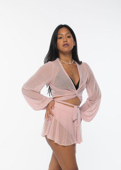 Exotic Pleasure Pink Mesh Shirt
