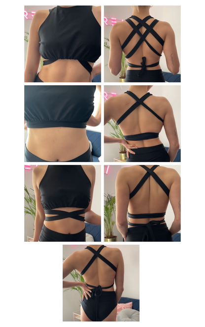 Top do Pole Dance Second Skin Shiny Bottle Green