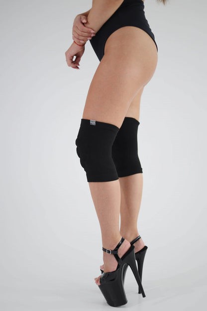 Czarne Nakolanniki do Tańca Żelowe