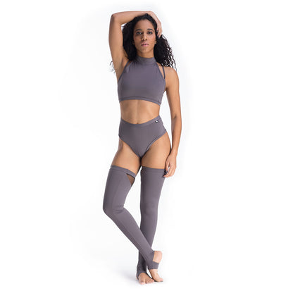 POLEDANCERKA - X High Leg Bottoms Grey