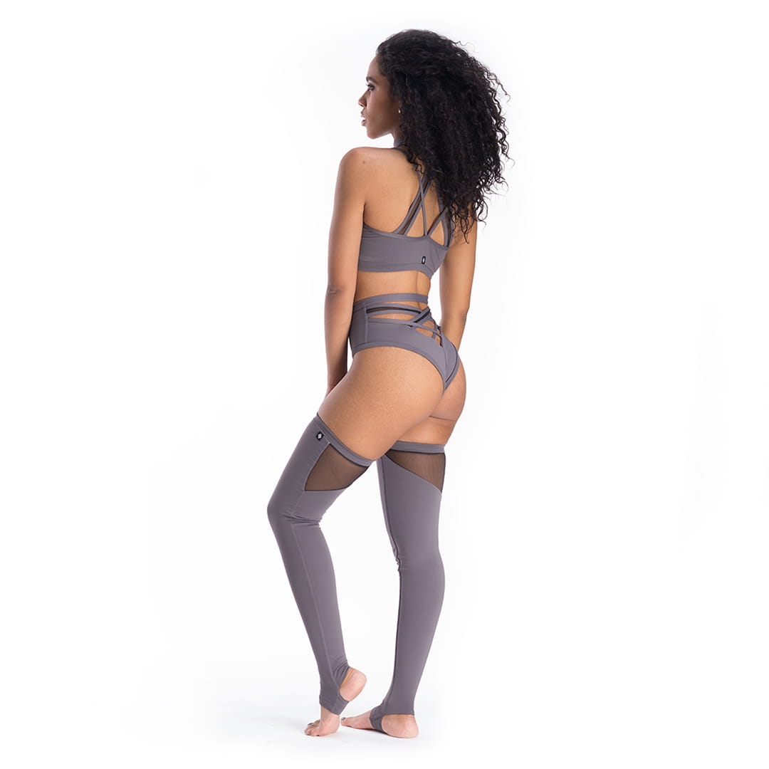 POLEDANCERKA - X High Leg Bottoms Grey