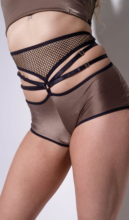 SORTE STORE - Shorts "W.I.T.C.H." Brown