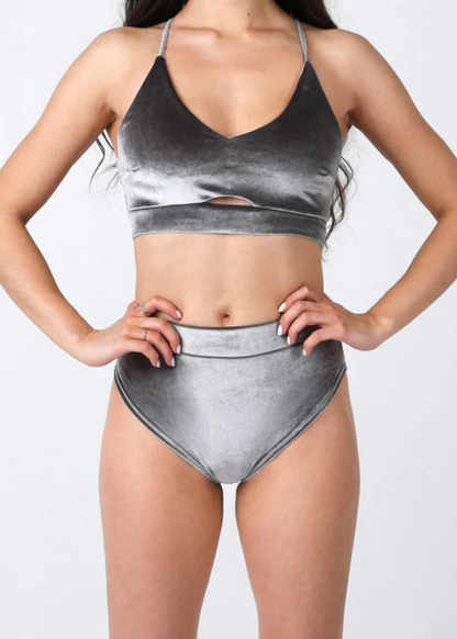 Velvet Silver Pole Dance Shorts 