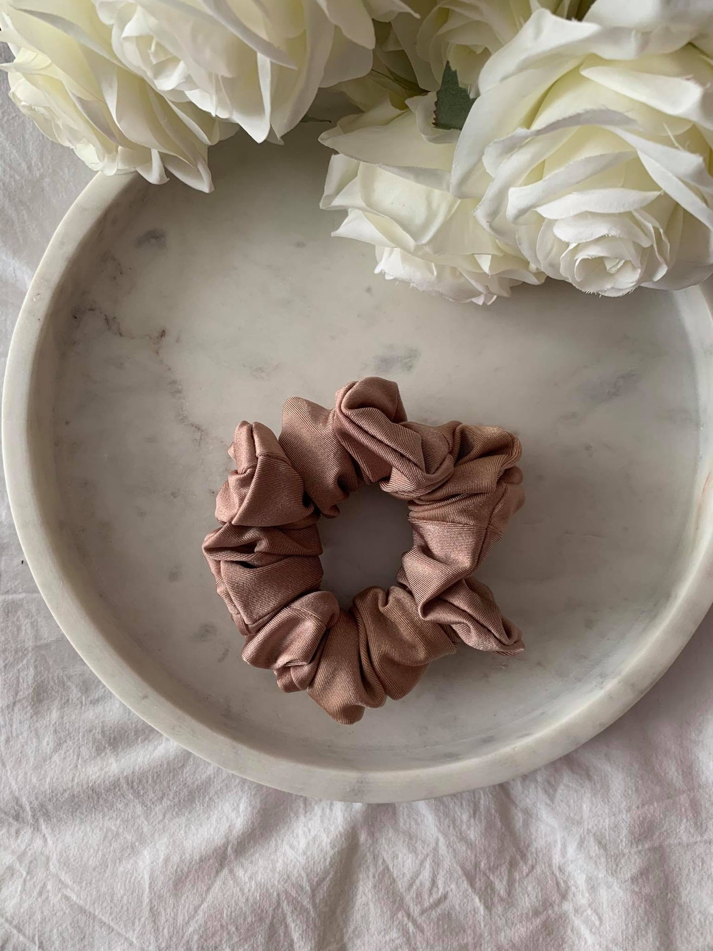 Basic Shiny Nude Scrunchie 