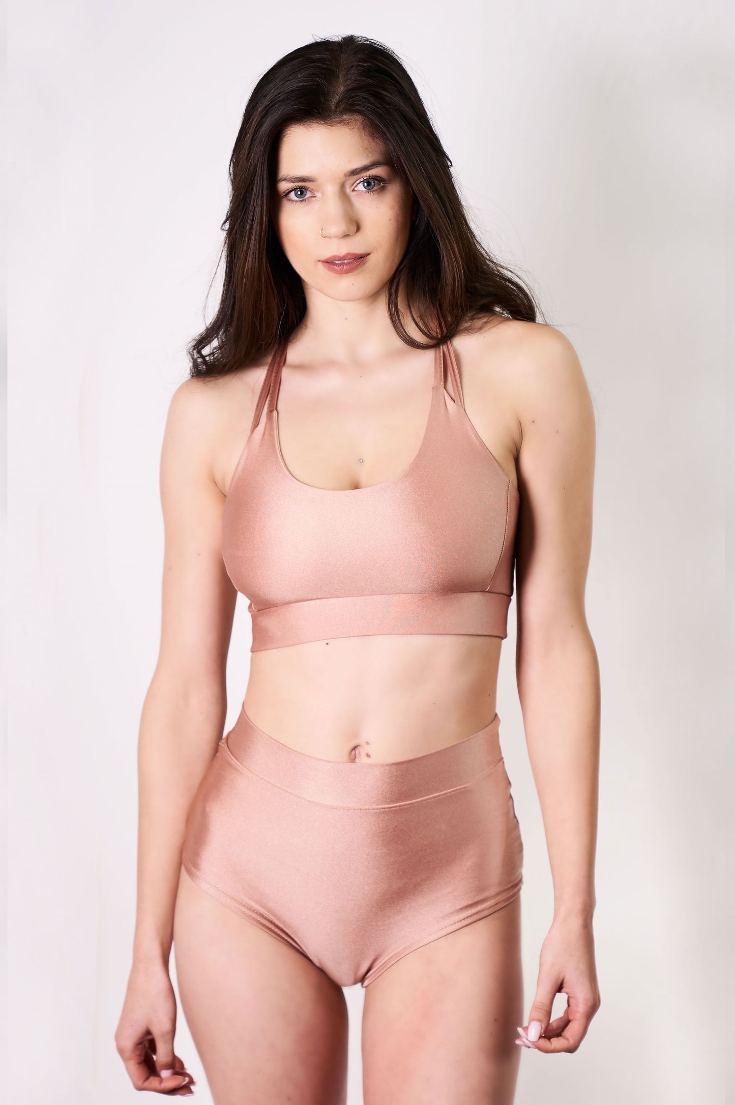 Pole Dance Basic Shiny Nude Shorts 