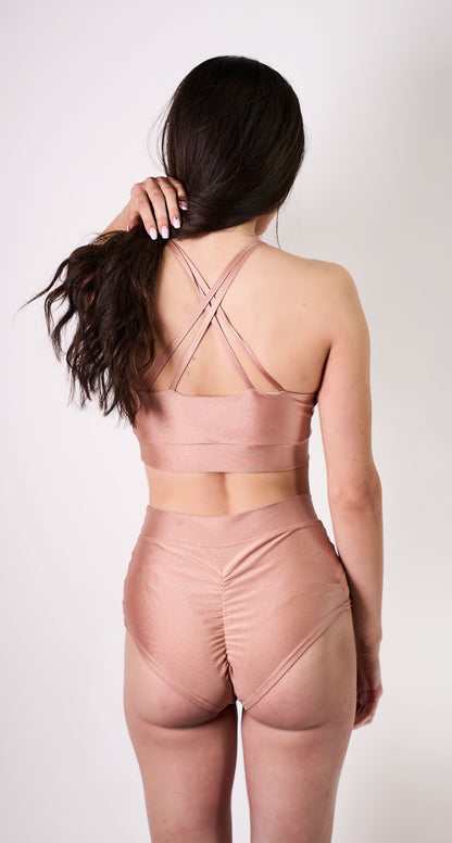 Pole Dance Basic Shiny Nude Shorts 