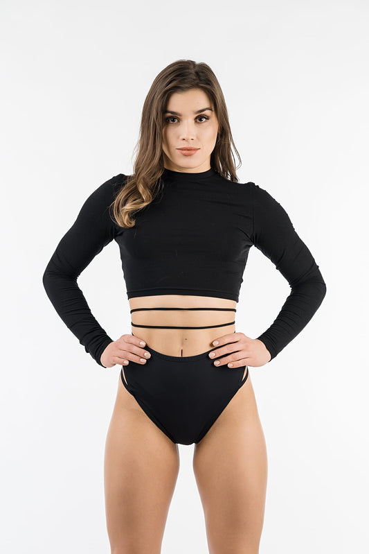 Backless Black Dance Top