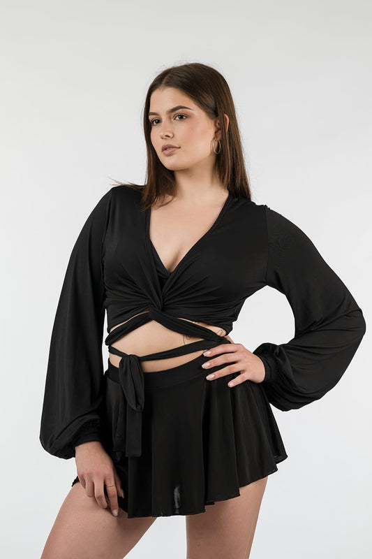 Sensual Black Dance Shirt