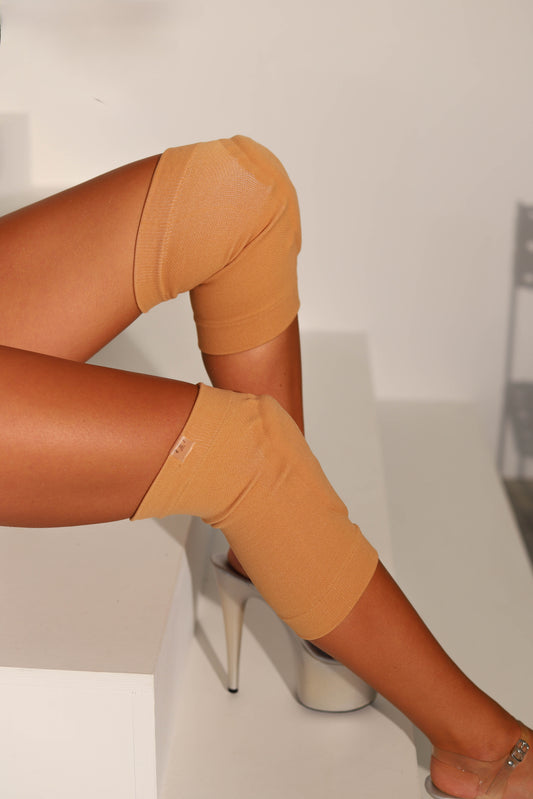 Beige Nakolanniki do Tańca Żelowe 2.0