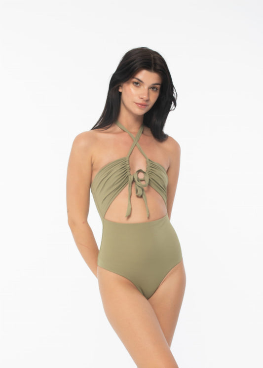Positano Olive One-Piece Bodysuit
