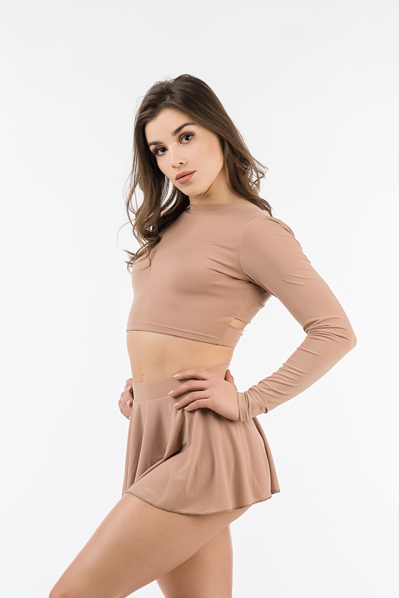 Juliette Coffee Pole Dance Skirt and Shorts