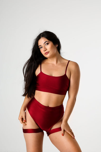 Pole Dance Bomb Shiny Cherry Shorts 