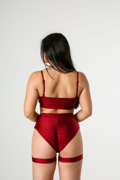 Pole Dance Bomb Shiny Cherry Shorts 