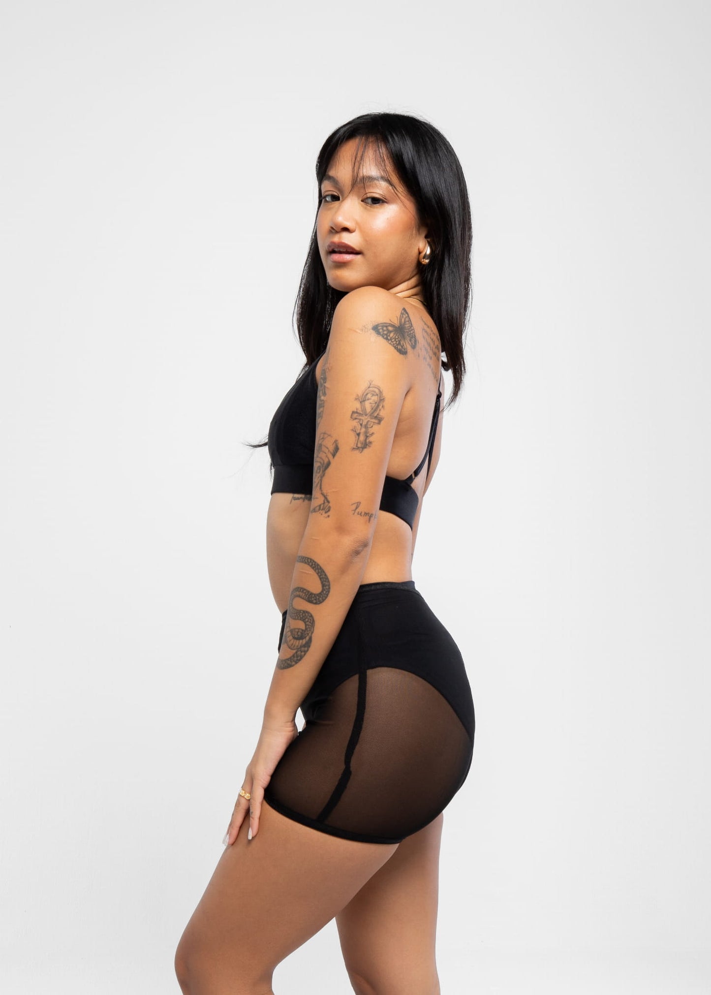 Krótkie Spodenki z Siatki Pleasure Black