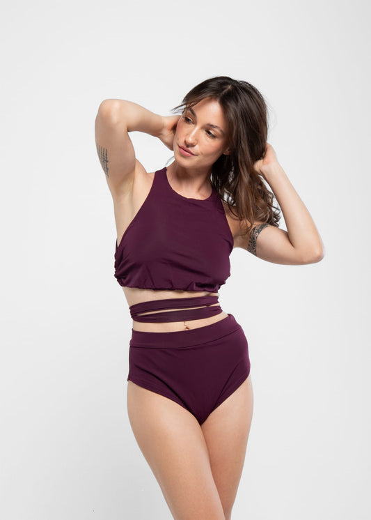 Pole Dance Outfit Second Skin Burgundy