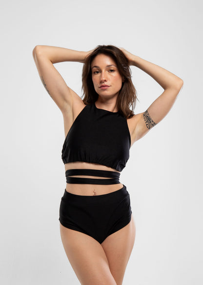 Pole Dance Second Skin Shiny Black outfit