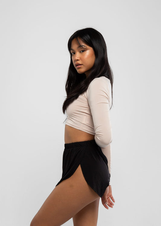 Exotic Flow Black Slit Shorts