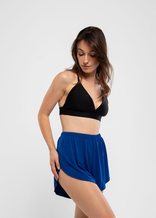 Exotic Flow Cobalt Split Shorts