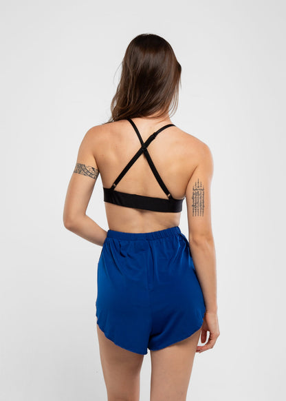 Exotic Flow Cobalt Split Shorts