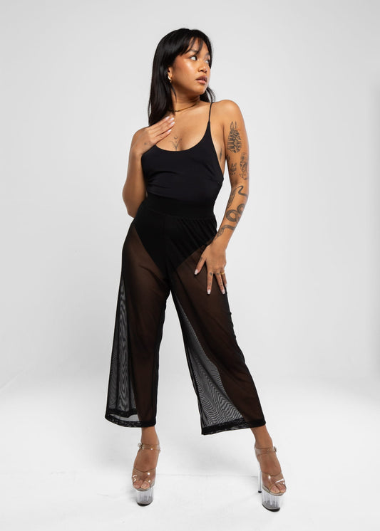Exotic Pleasure Black Mesh Pants