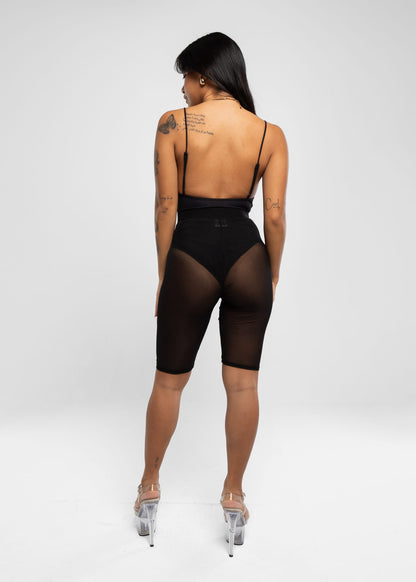 Exotic Pleasure Black Mesh Cycling Shoes