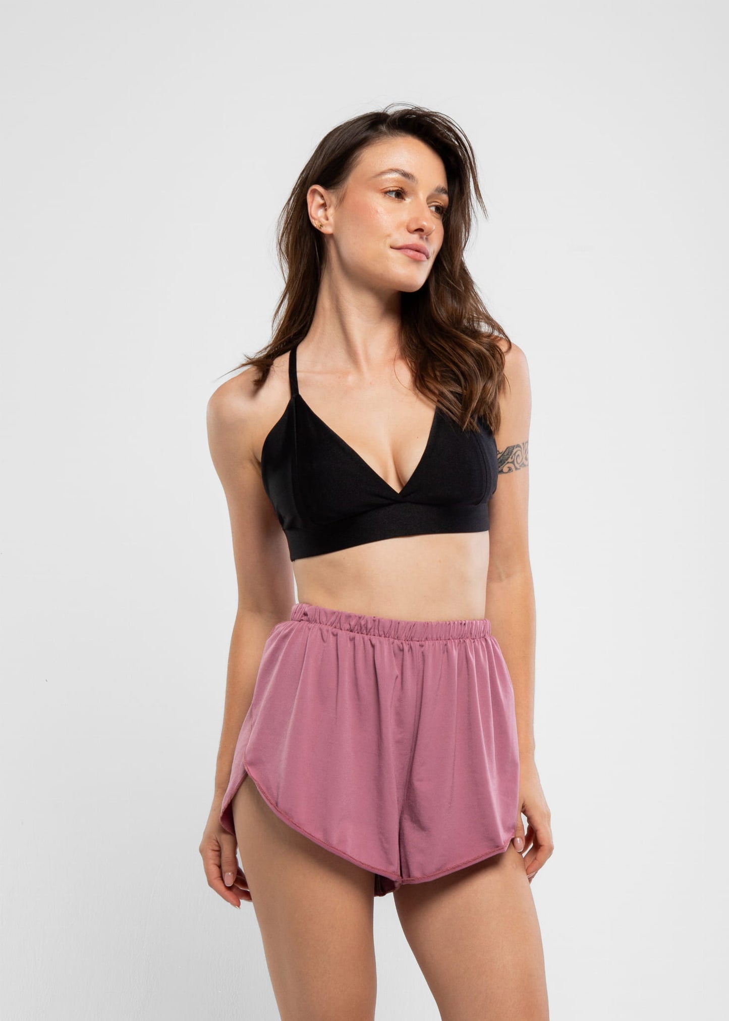 Exotic Flow Soft Berry Slit Shorts