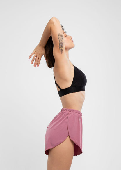 Exotic Flow Soft Berry Slit Shorts