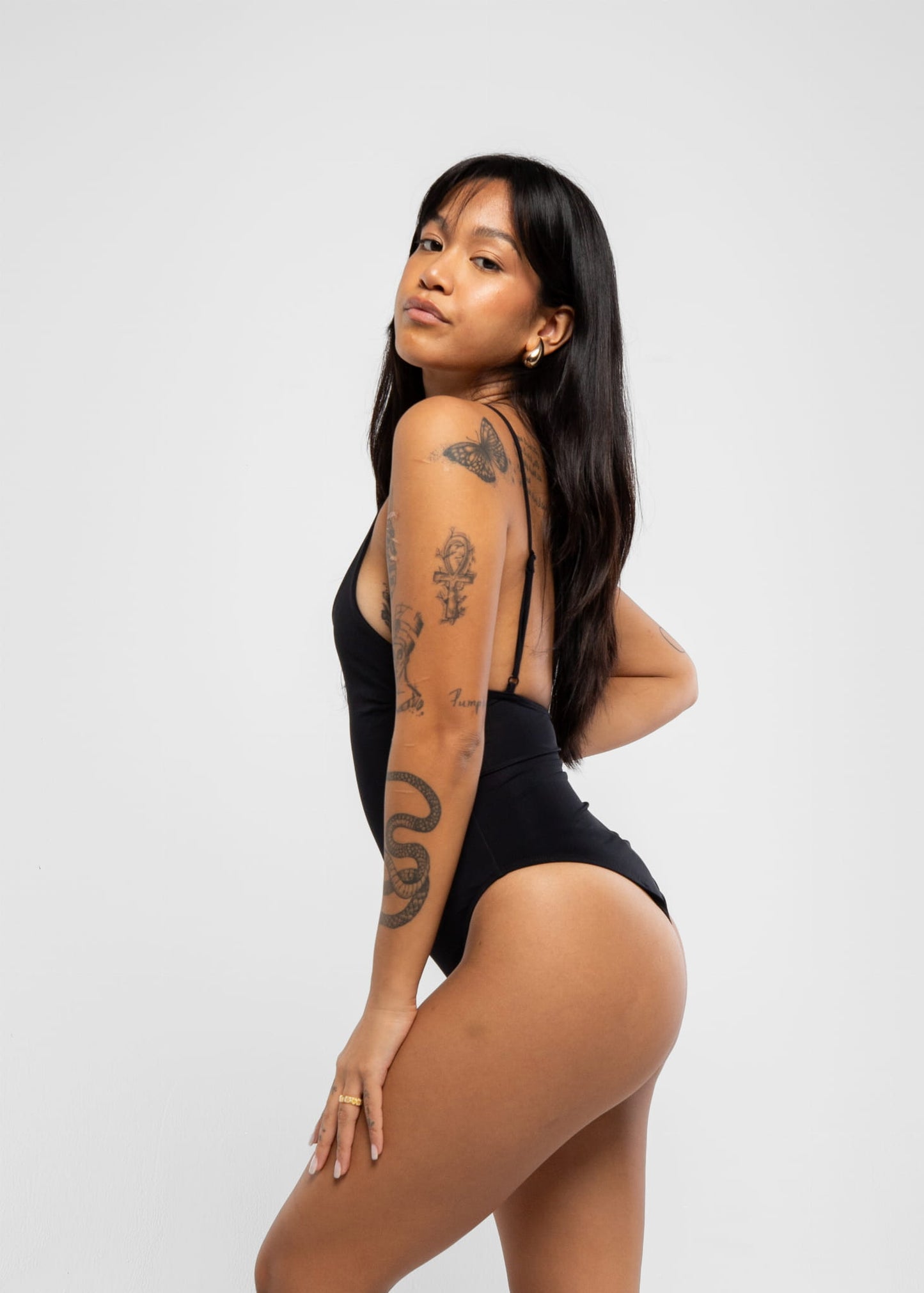 Venice Black One-Piece Bodysuit