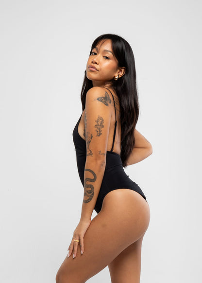 Venice Black One-Piece Bodysuit