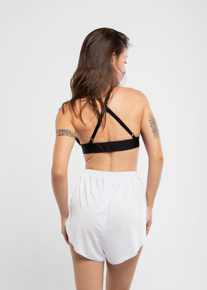 Exotic Flow White Split Shorts