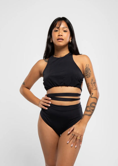 Pole Dance Top Second Skin Black 