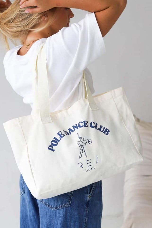 Pole Dance Club Shape Cotton Bag