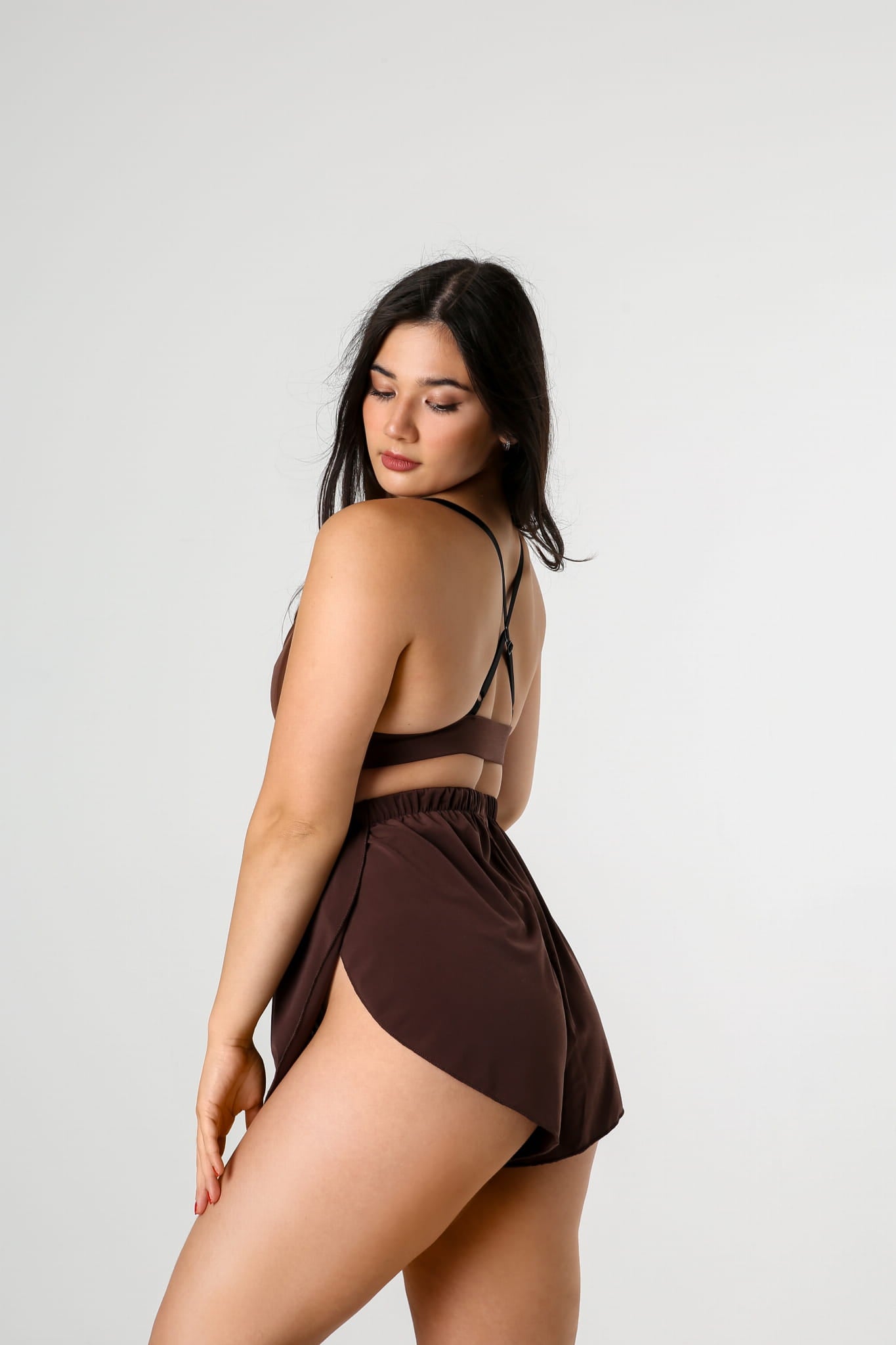 Exotic Flow Chocolate Slit Shorts