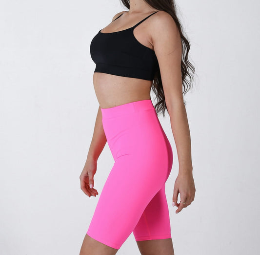 Neon Pink Sports Cycling Pants