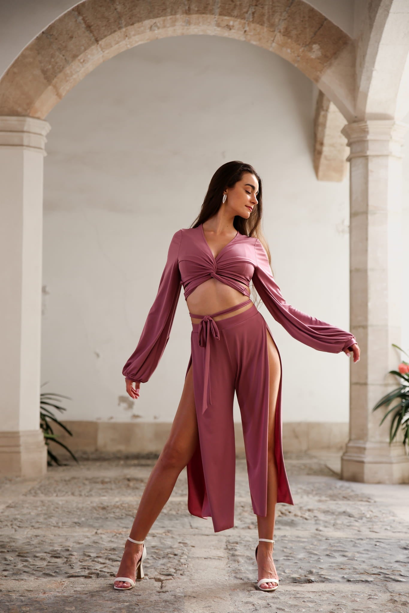 Koszula do Tańca Sensual Soft Berry