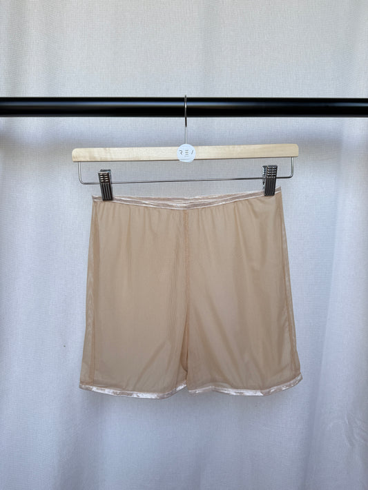 Krótkie Spodenki z Siatki Beige