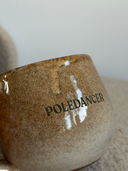 Handmade Ceramic Pole Dancer Mug, Brown