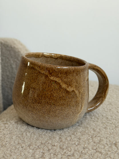 Handmade Ceramic Pole Dancer Mug, Brown
