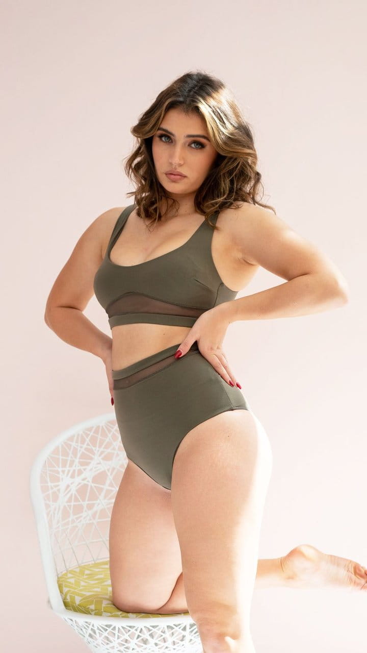 LUNALAE - Dahlia Top Khaki